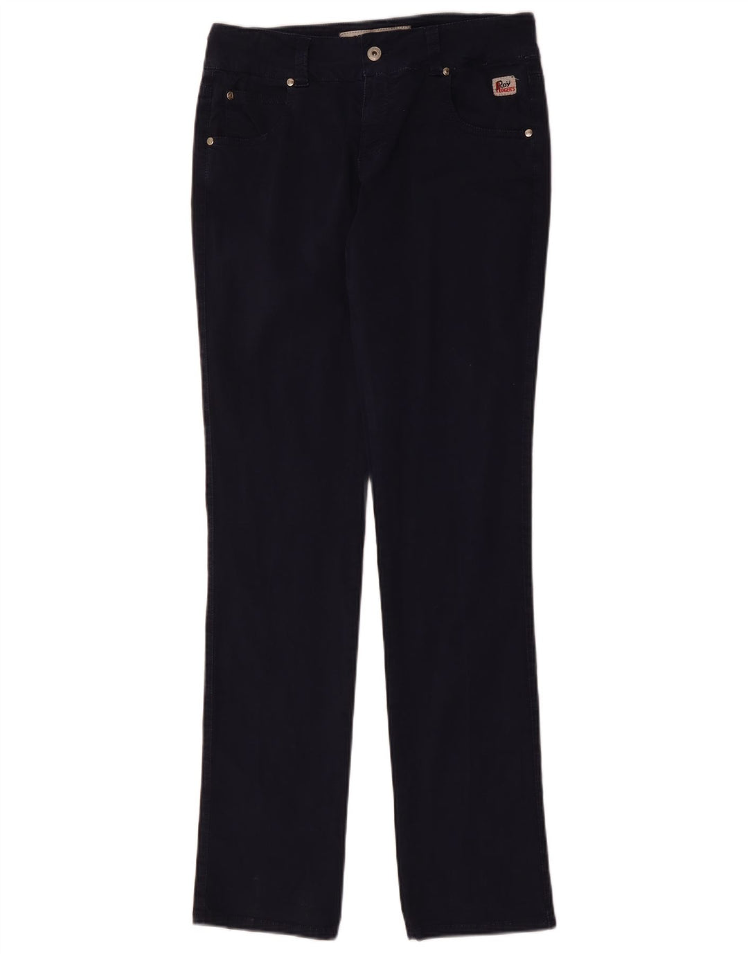 Pantaloni casual slim da donna ROY ROGERS W29 L34 cotone blu navy