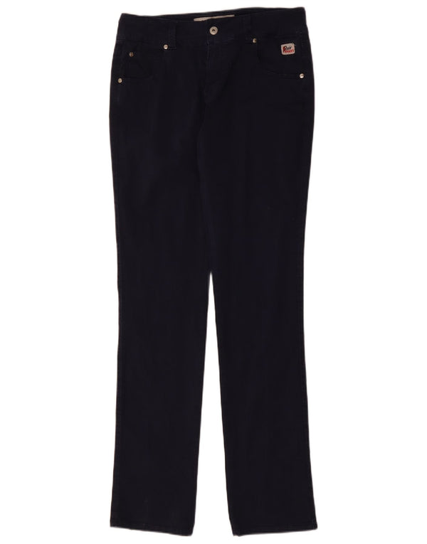 Pantaloni casual slim da donna ROY ROGERS W29 L34 cotone blu navy