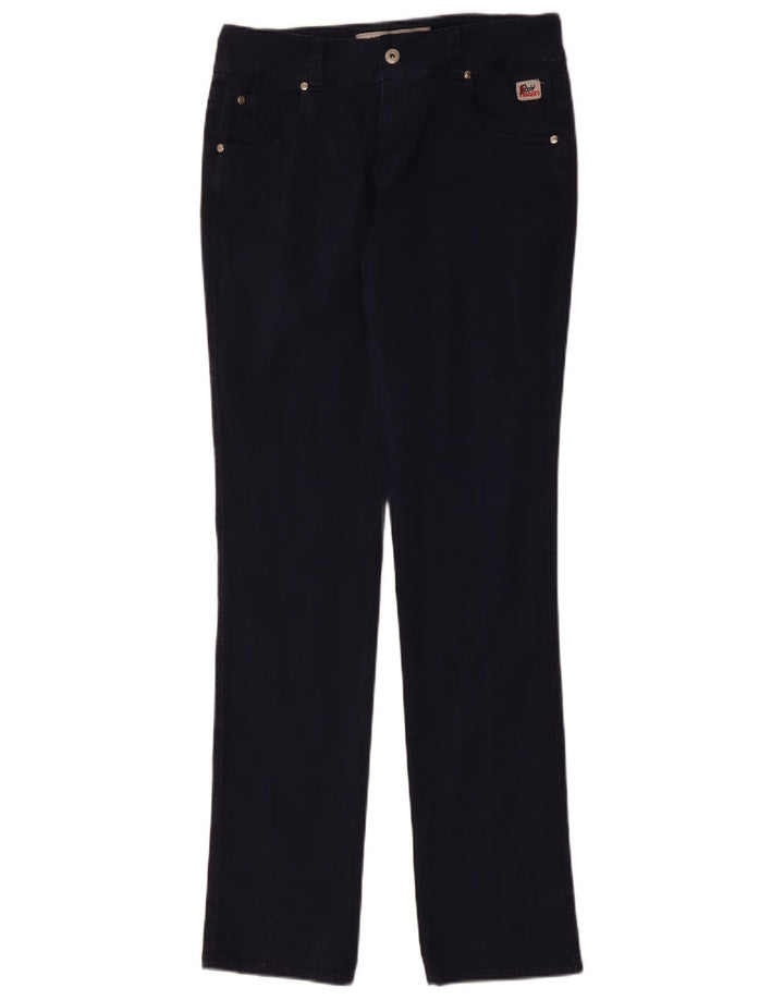 Pantaloni casual slim da donna ROY ROGERS W29 L34 cotone blu navy