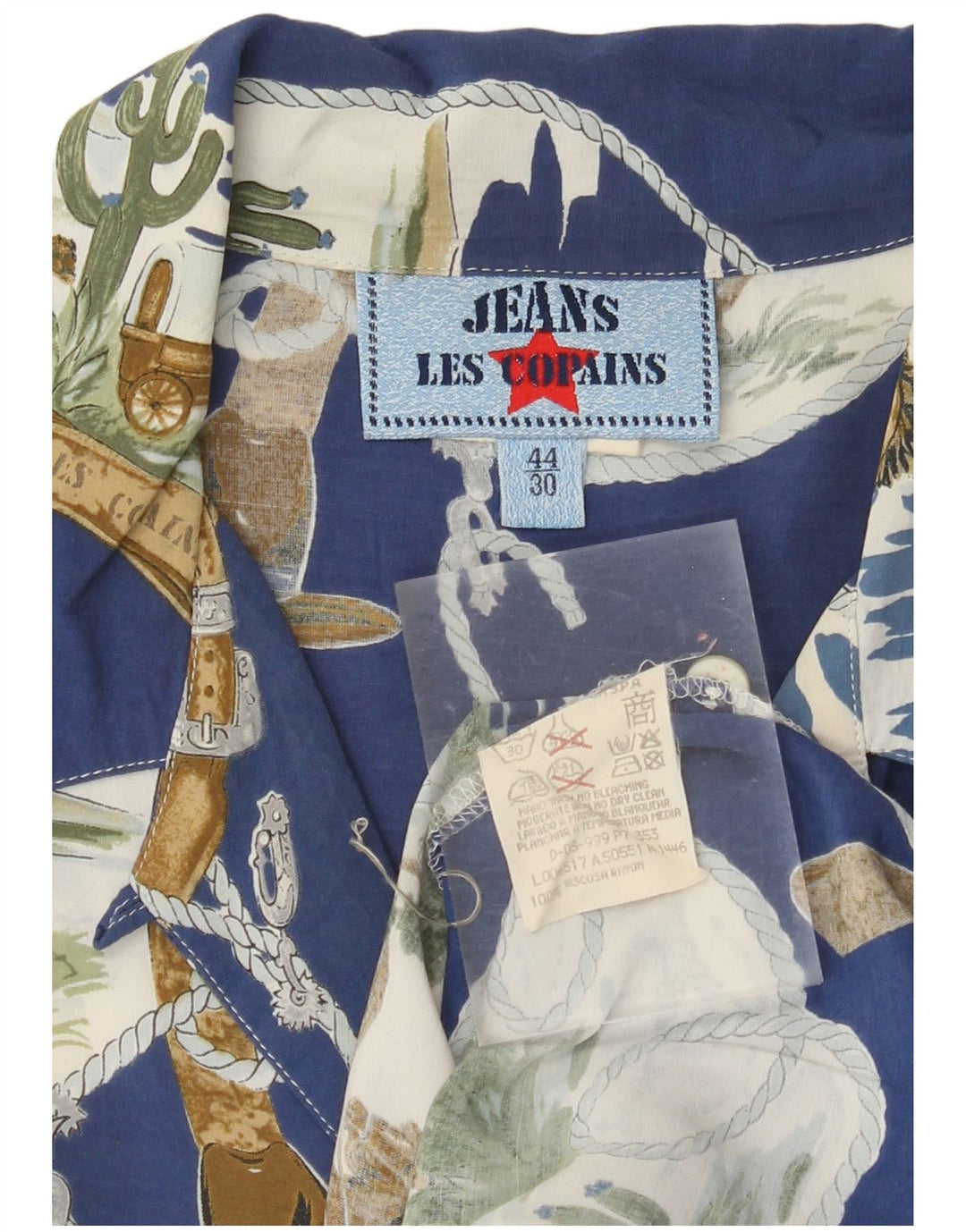 Abito chemisier da donna con motivo astratto LES COPAINS IT 44 Blu medio