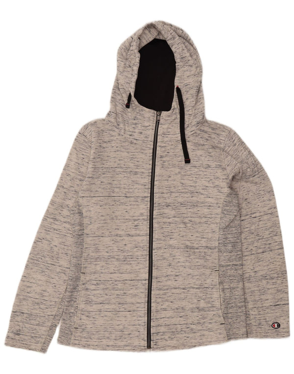Felpa con cappuccio e zip da donna CHAMPION UK 18 XL Grigio chiazzato