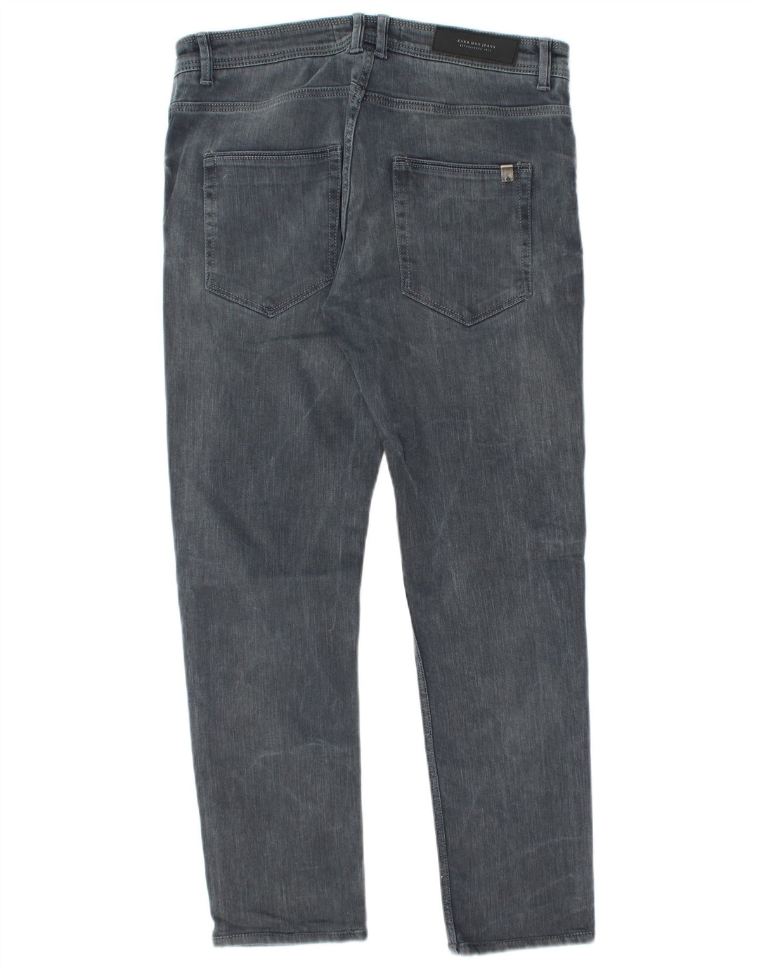 Jeans slim da uomo Zara EU 42 Large W32 L28 Cotone grigio