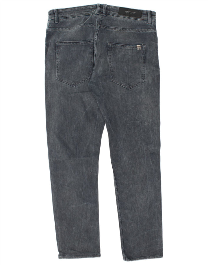 Jeans slim da uomo Zara EU 42 Large W32 L28 Cotone grigio