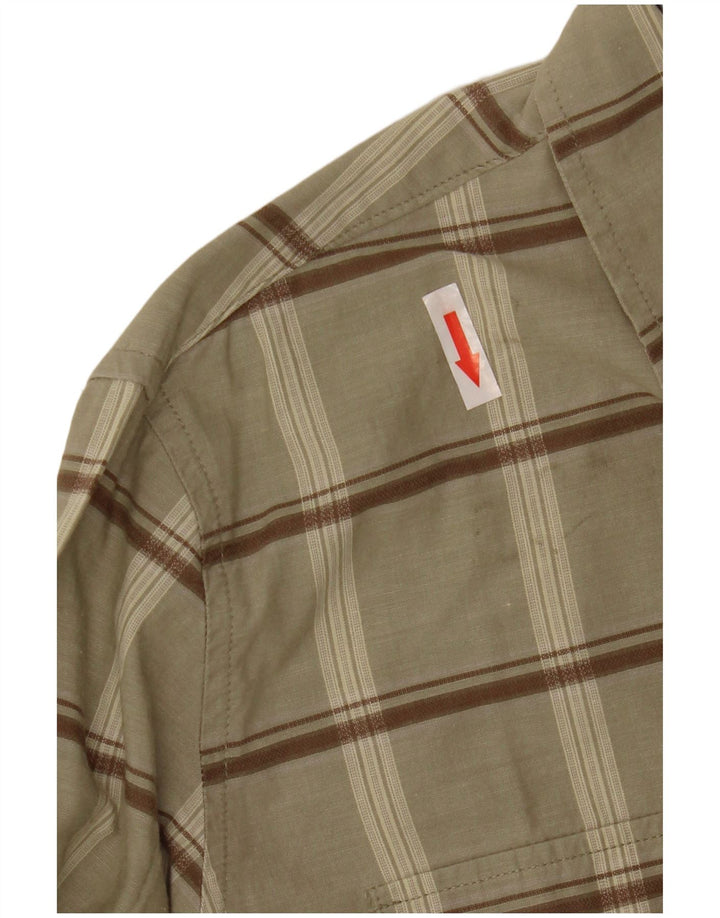 Camicia da donna Timberland UK 14 cotone a quadri kaki medio