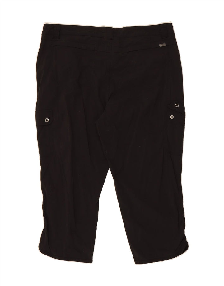 EDDIE BAUER Womens Cargo Bermuda Shorts US 14 XL W37  Black Nylon Vintage Eddie Bauer and Second-Hand Eddie Bauer from Messina Hembry 