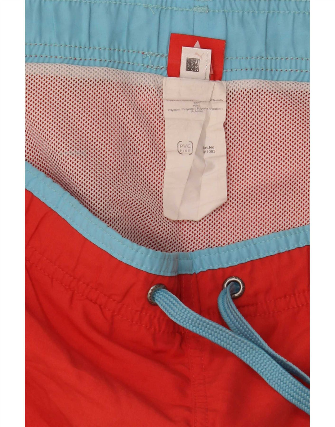Pantaloncini da bagno grafici da uomo Puma grandi rossi in poliestere