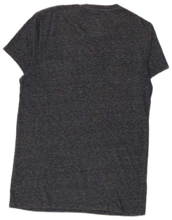 JACK WILLS T-shirt da uomo Top XS in cotone screziato blu navy