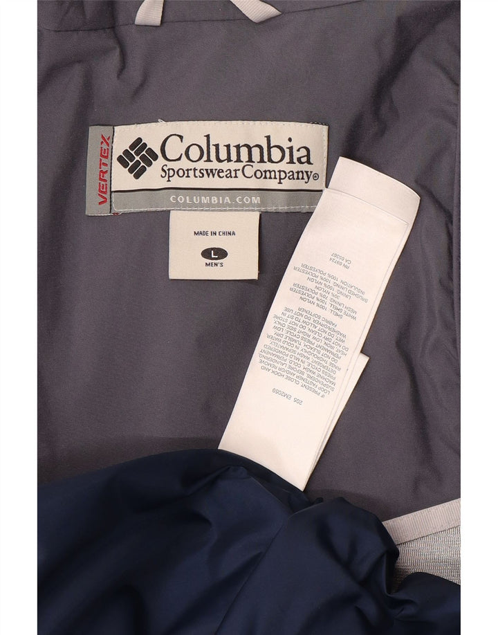 Giacca a vento da uomo Columbia UK 40 Large in nylon color block grigio