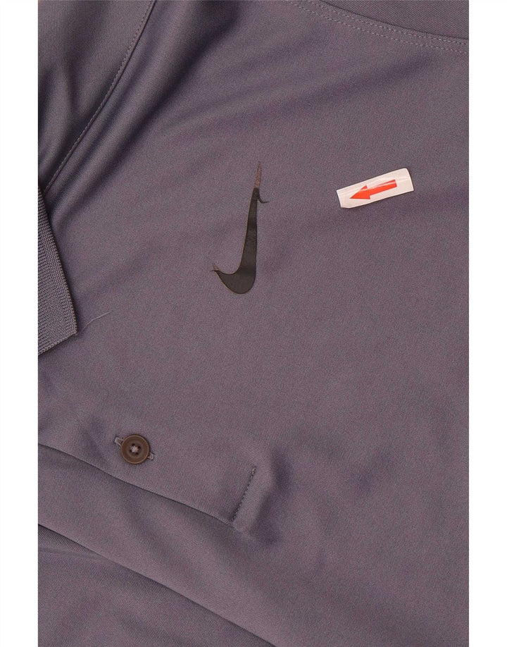 Polo Nike Dri Fit da uomo grande grigia
