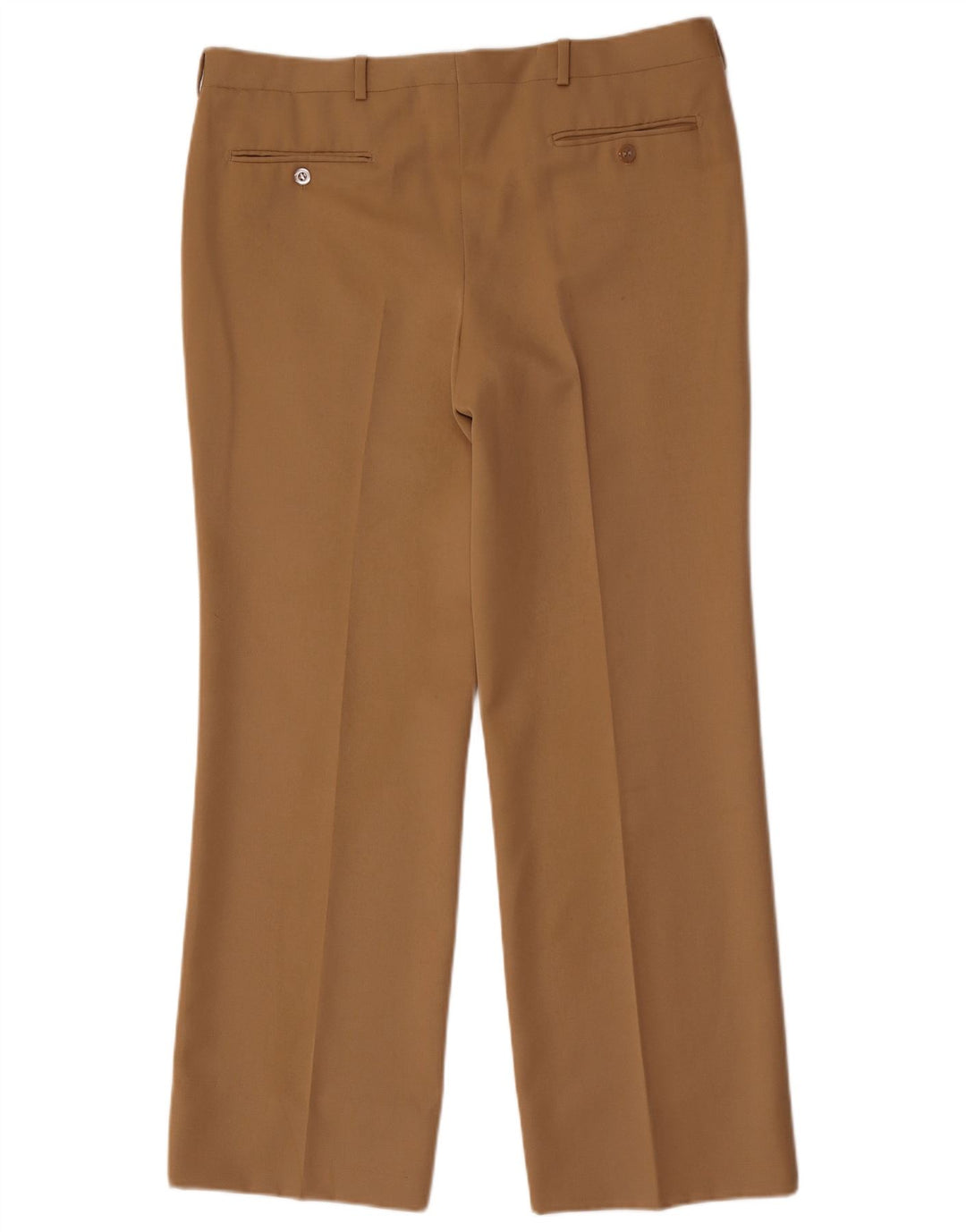 Pantaloni da abito dritti vintage da uomo W36 L30 Beige