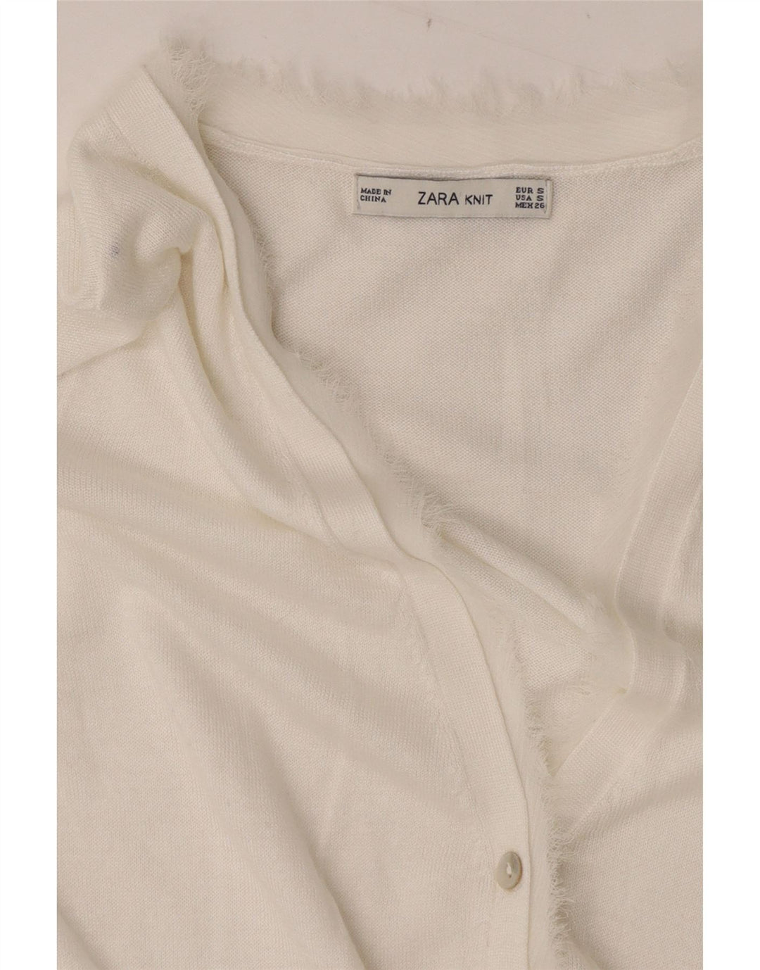 Maglione cardigan da donna Zara UK 10 piccolo bianco