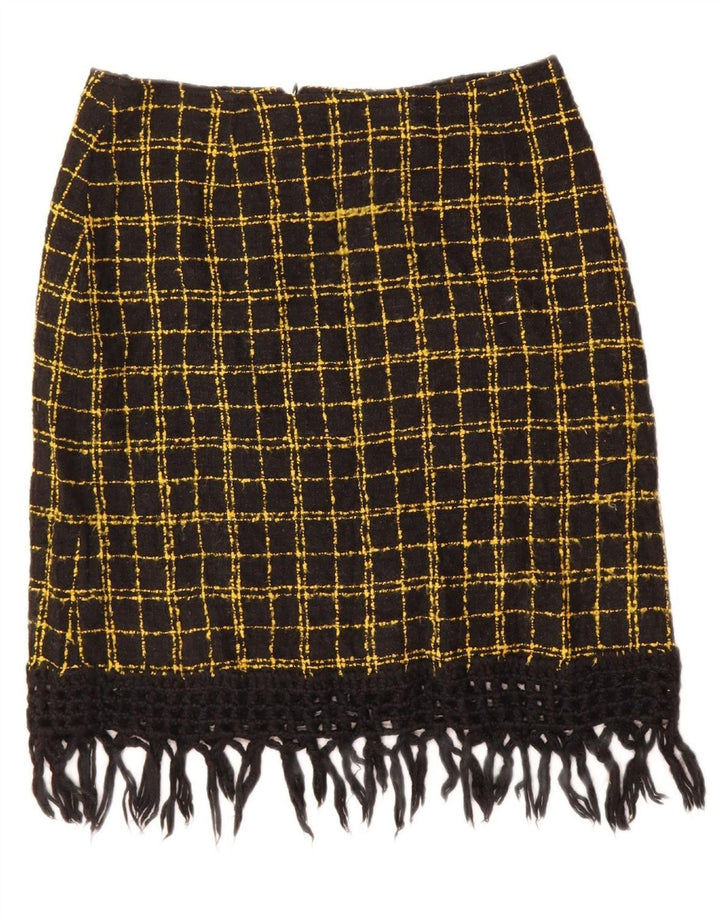 TENAX Womens Pencil Skirt IT 46 Large W30  Black Plaid