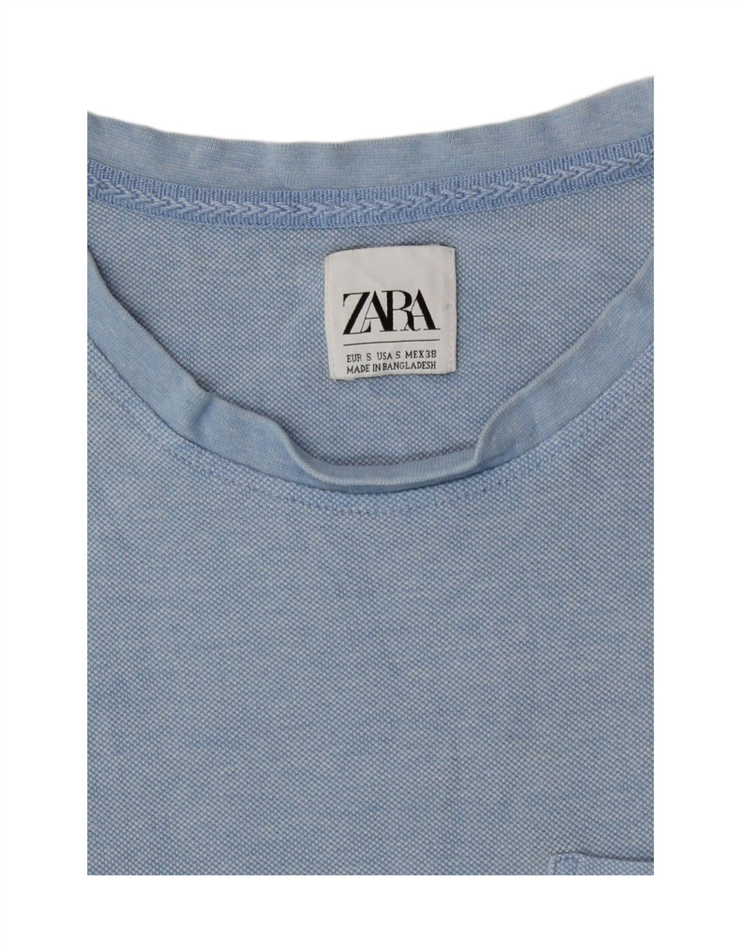 T-shirt Zara da uomo Top piccola blu