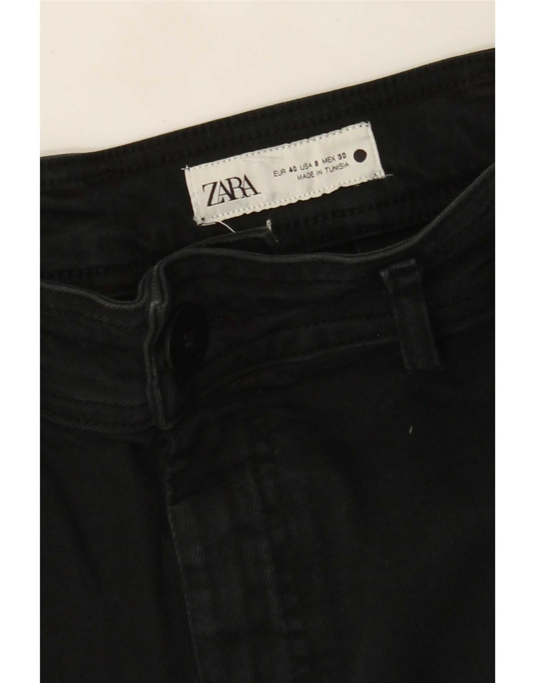 Jeans Zara da donna a gamba larga EU 40 medio W30 L28 neri