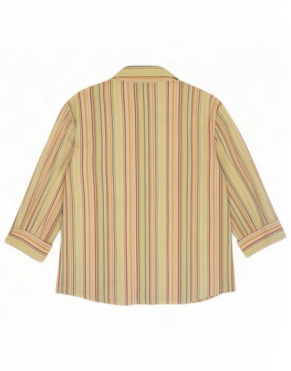 Camicia Trussardi Jeans Donna Manica 3/4 UK 20 2XL a Righe Multicolori