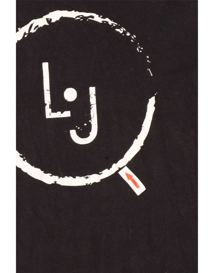 T-shirt grafica da uomo Liu Jo Top piccola in cotone nero