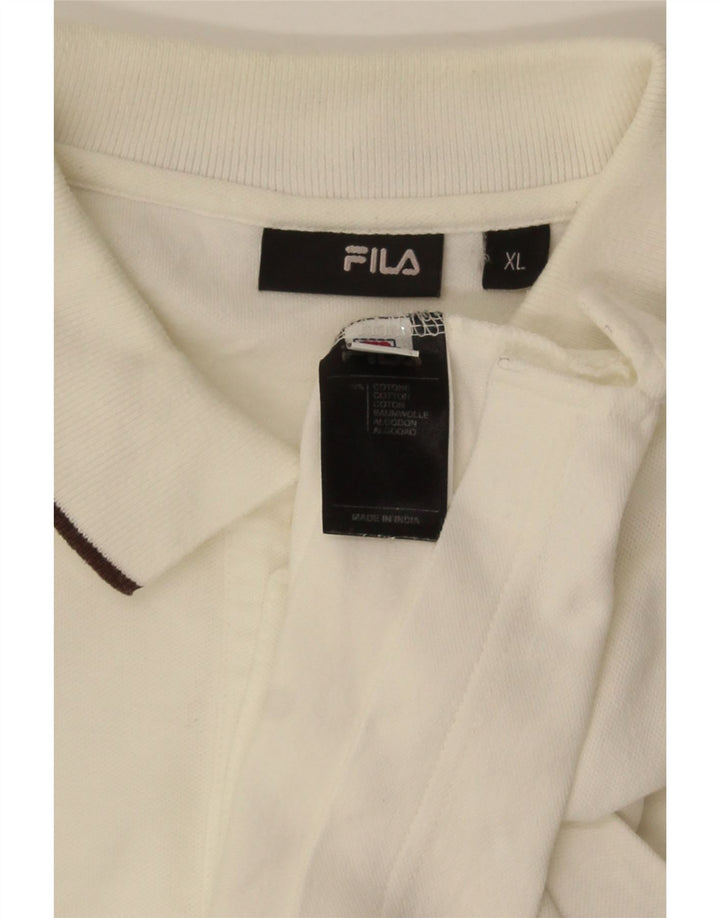 Polo da uomo FILA XL in cotone bianco