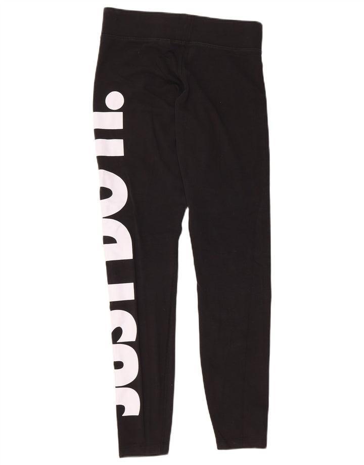 Leggings grafici da donna NIKE UK 12 cotone nero medio