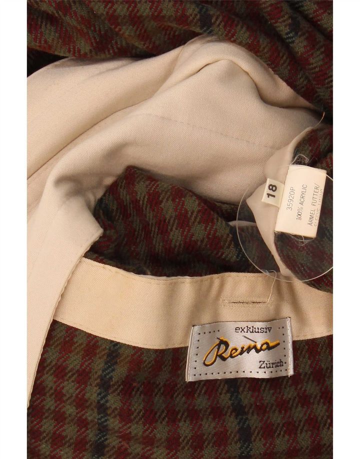Cappotto vintage da donna UK 18 XL in acrilico beige