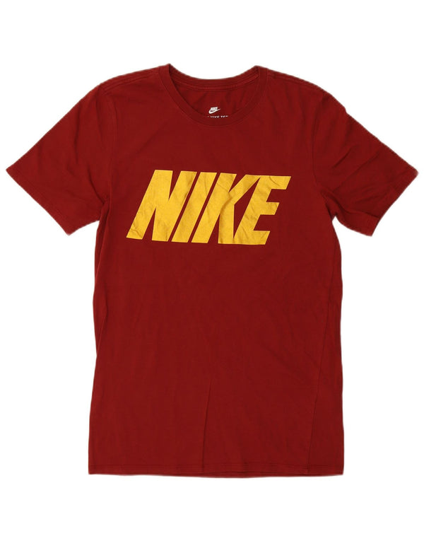 T-shirt grafica da uomo NIKE Top piccola in cotone bordeaux