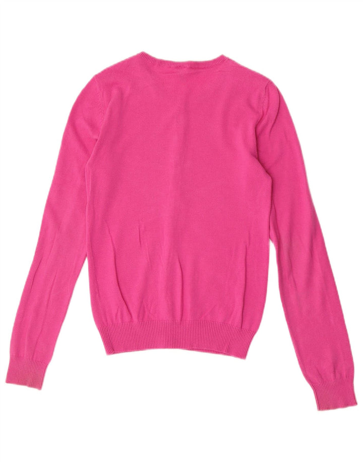 Maglione cardigan da donna Benetton UK 8 piccolo rosa