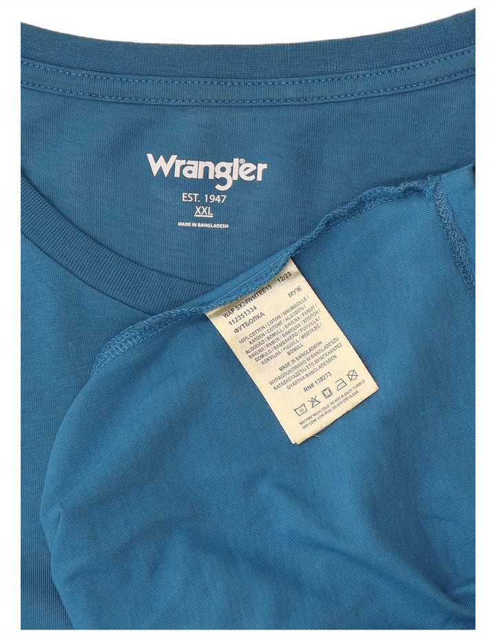 T-shirt da uomo Wrangler Top 2XL in cotone blu