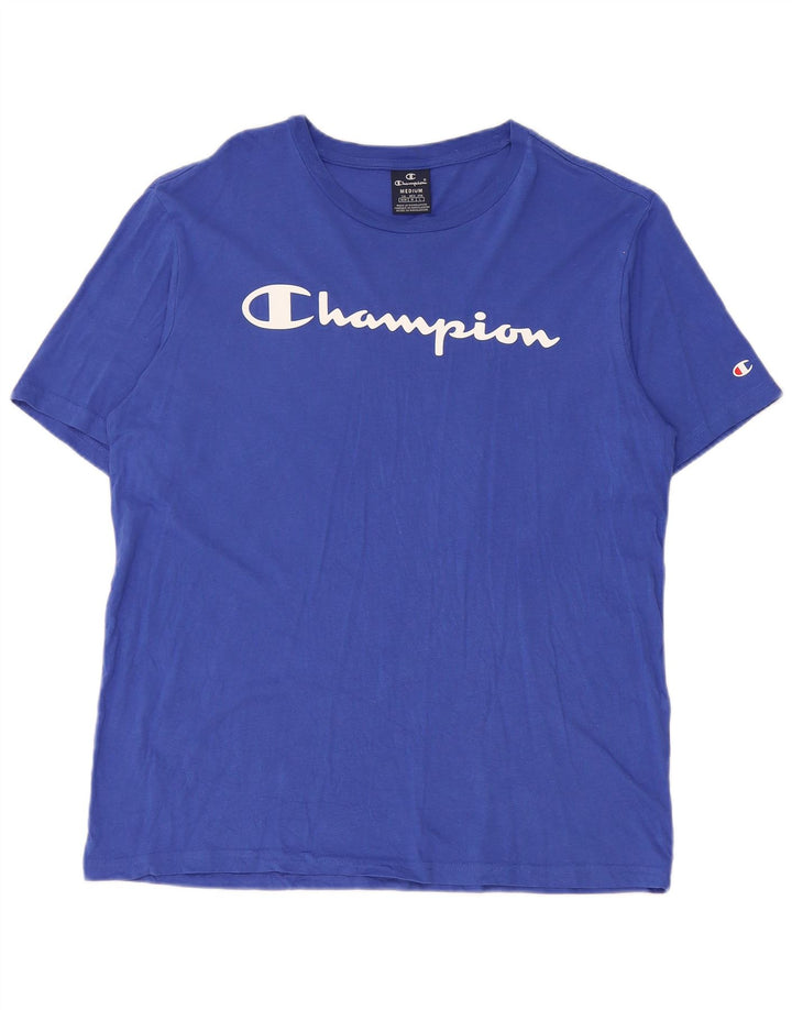 T-shirt grafica da uomo Champion Top blu medio