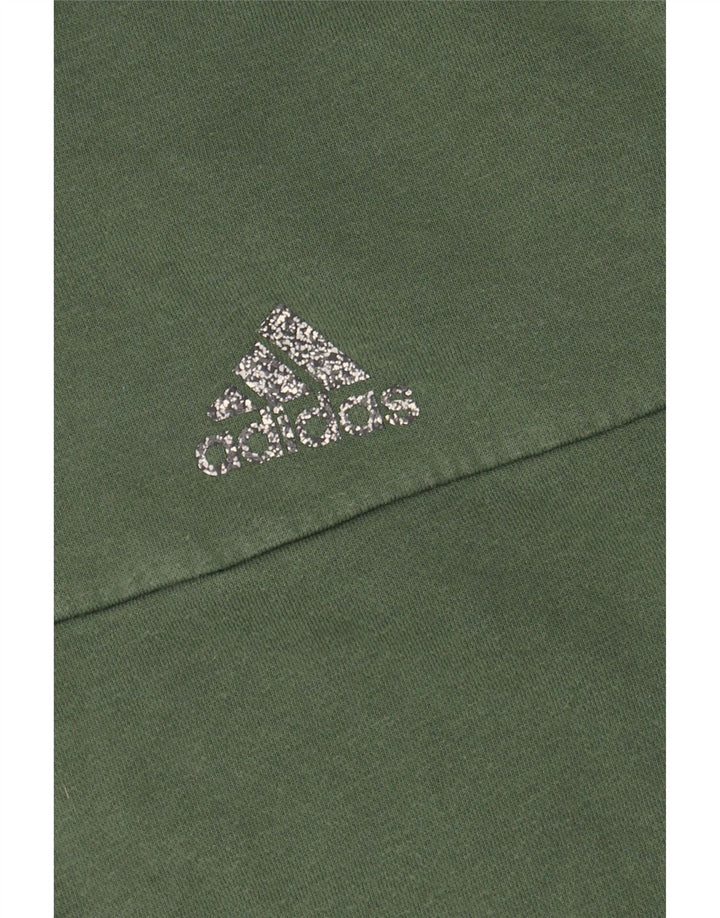 Maglione con cappuccio da uomo ADIDAS in cotone verde medio