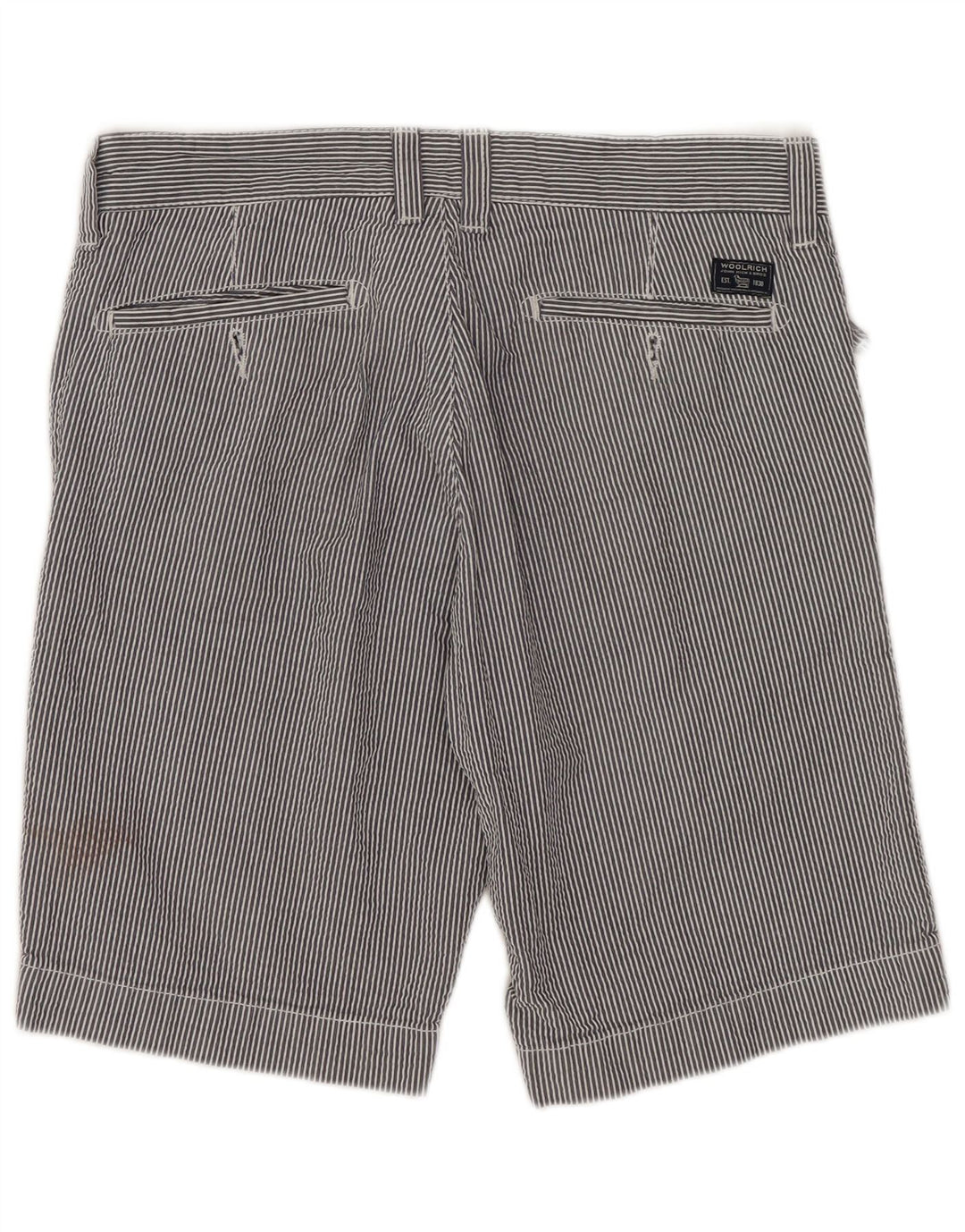Pantaloncini casual da uomo Woolrich W30 cotone gessato medio blu navy