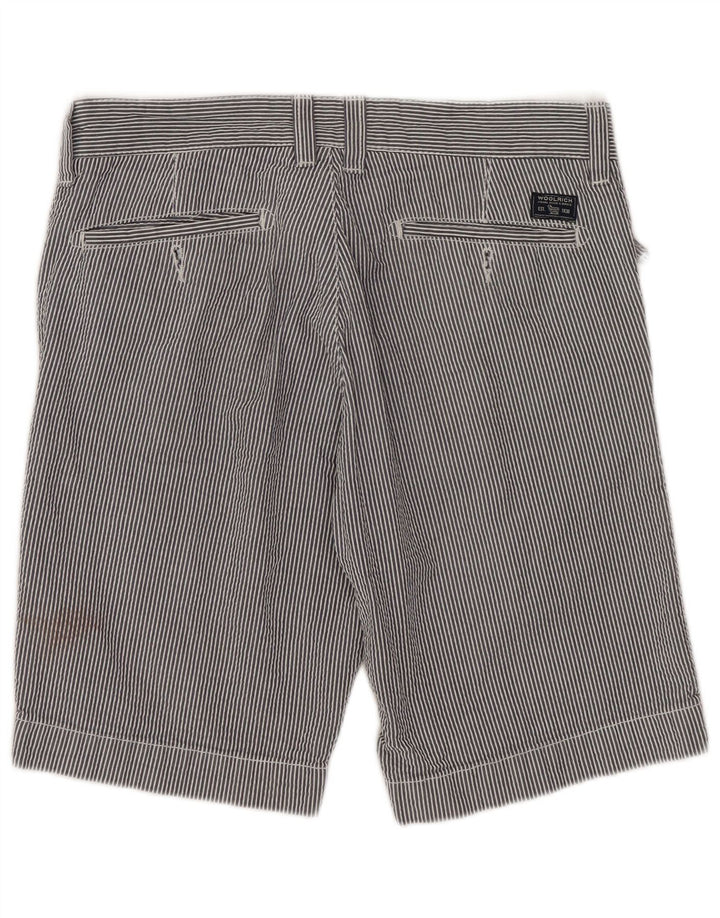 Pantaloncini casual da uomo Woolrich W30 cotone gessato medio blu navy