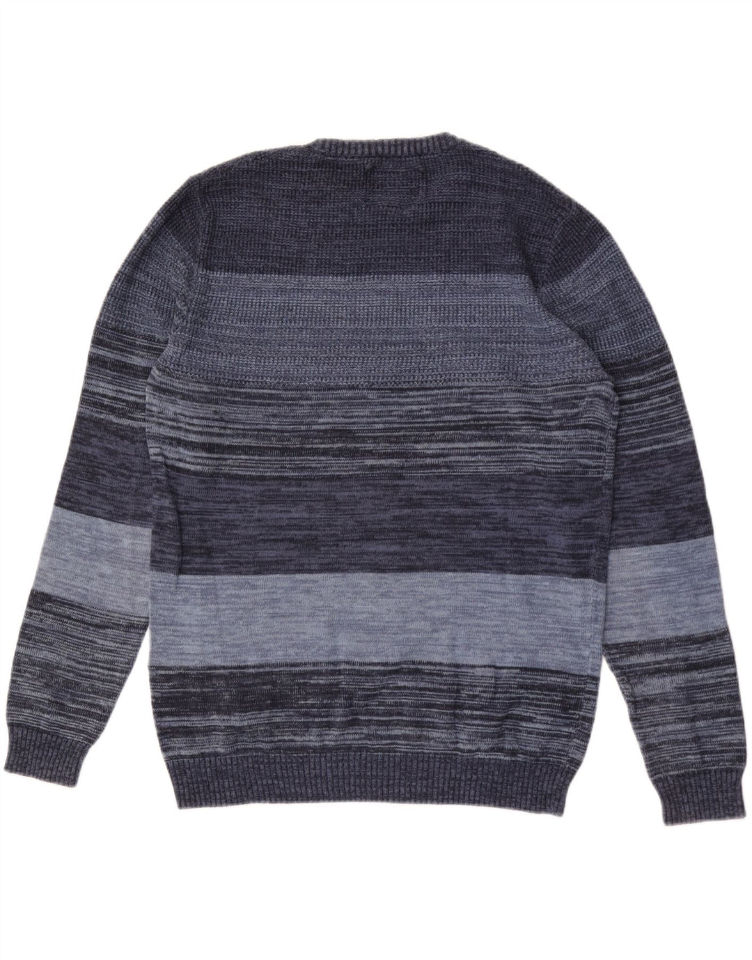 Jack & Jones Maglione girocollo da uomo in cotone gessato blu medio