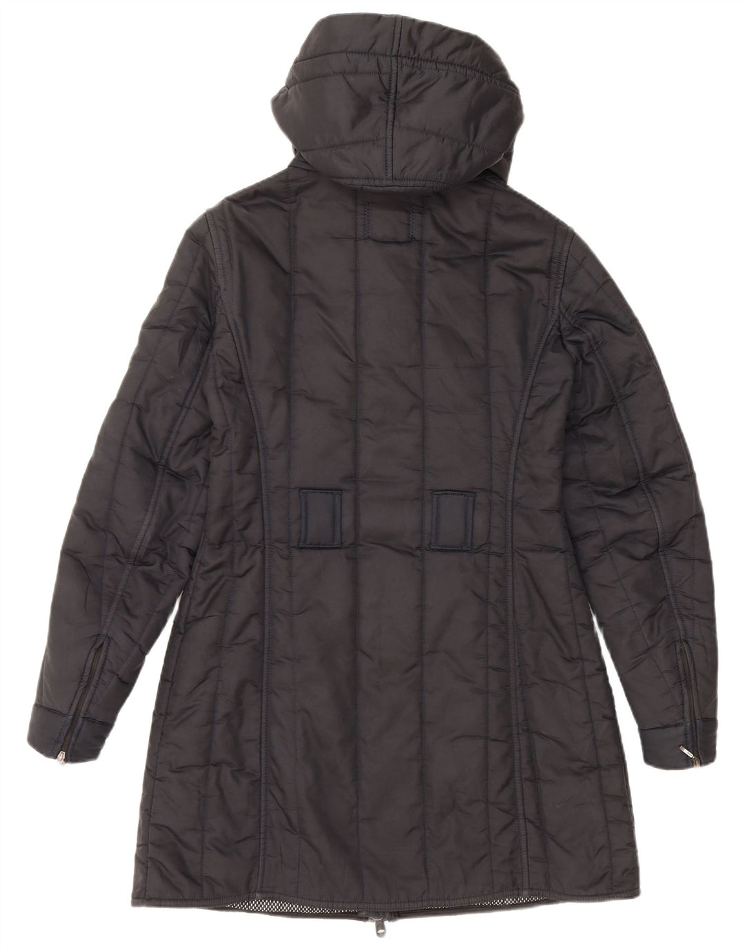 REFRIGIWEAR Cappotto imbottito con cappuccio da donna UK 14 medio blu navy in poliammide