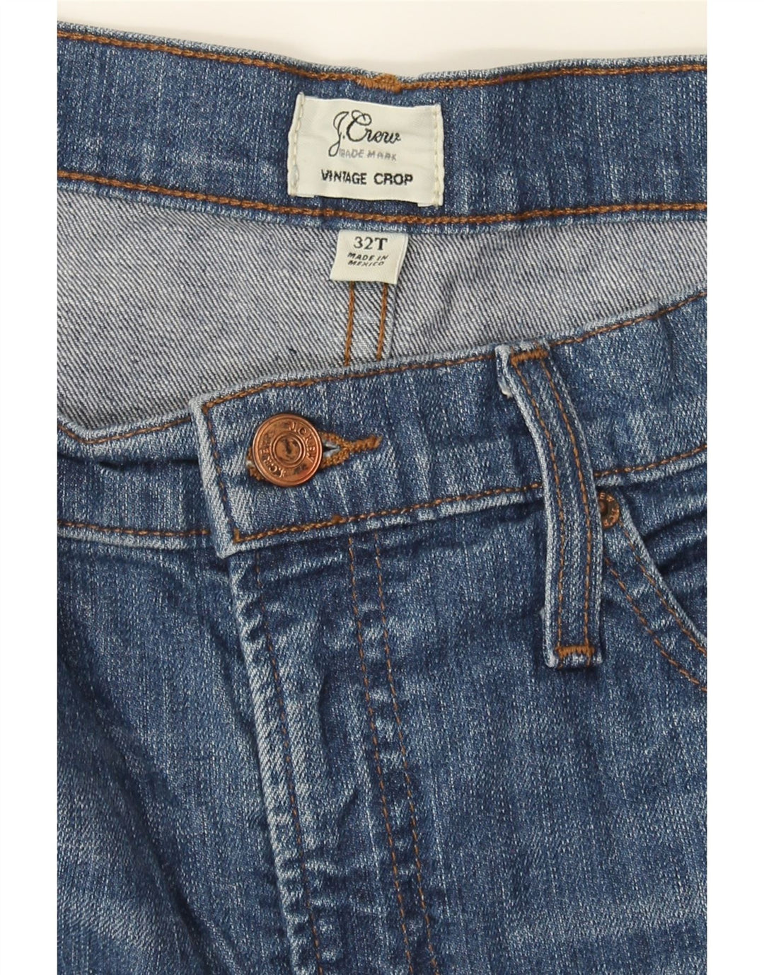 J. CREW Womens Cropped Jeans W32 L30 Blue Cotton Vintage J. Crew and Second-Hand J. Crew from Messina Hembry 