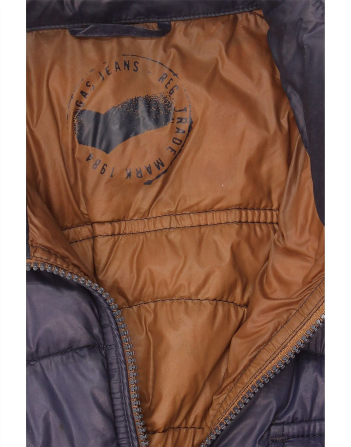 Giacca imbottita con cappuccio da uomo Gas UK 36 Small Blu Navy