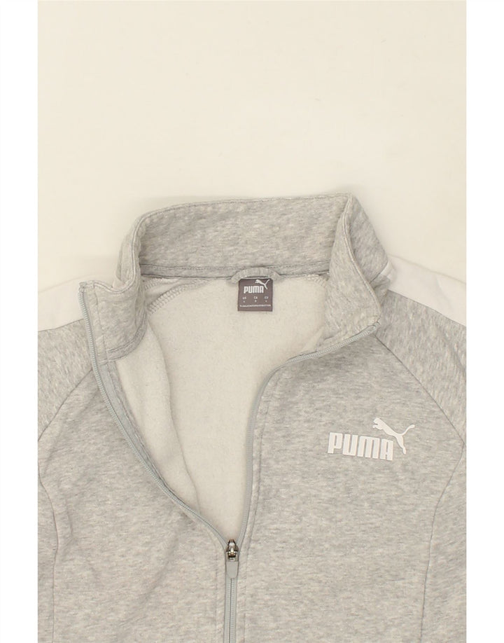 PUMA Womens Tracksuit Top Jacket UK 16 Large Grey Polyester Vintage Puma and Second-Hand Puma from Messina Hembry 