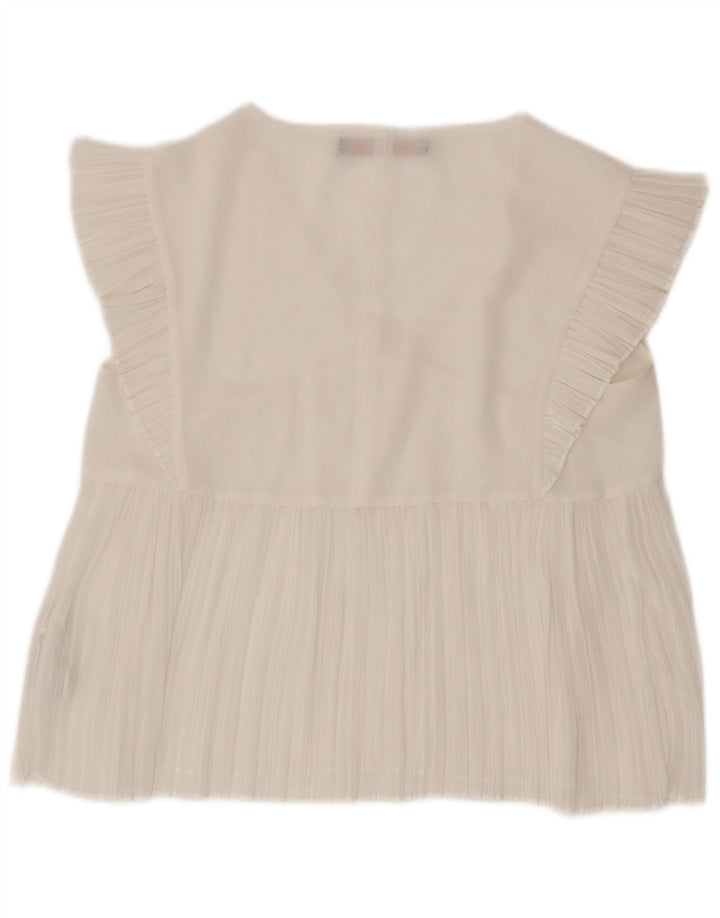 Camicetta Zara Trafaluc da donna Top UK 10 Small Poliestere bianco