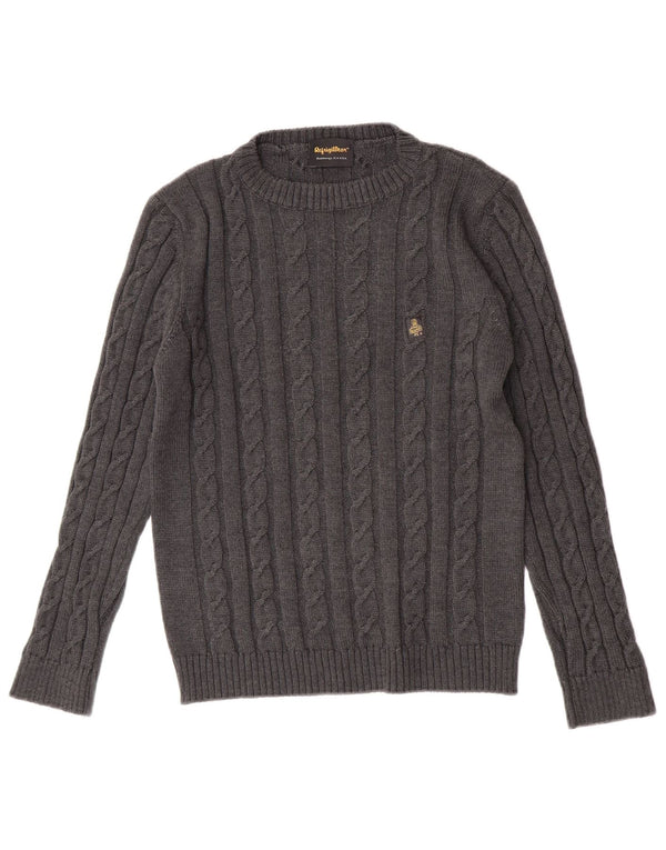 Maglione da donna girocollo Refrigiwear in lana vergine grigio medio