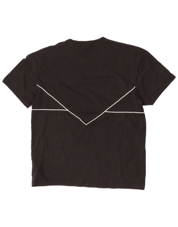 T-shirt grafica da uomo Adidas Top grande in cotone nero