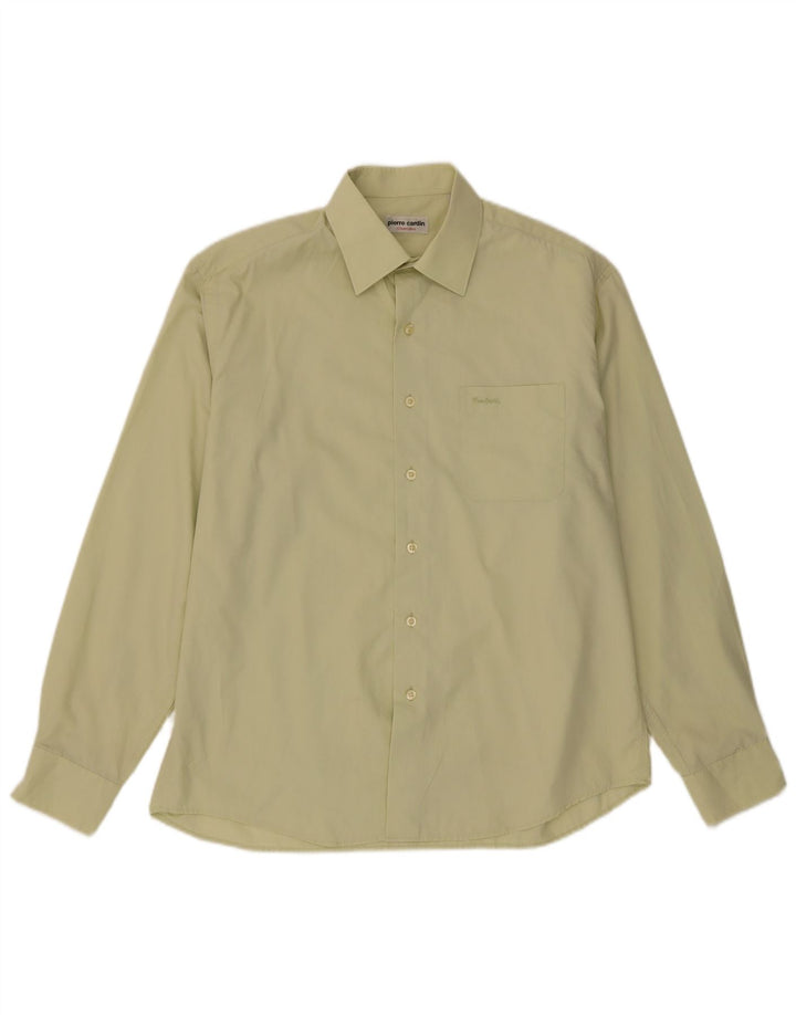 PIERRE CARDIN Mens Shirt Size 42 Large Green Cotton