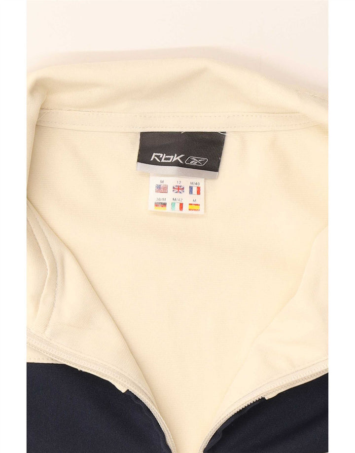 Giacca da tuta da donna Reebok UK 12 Medium Off White Colourblock