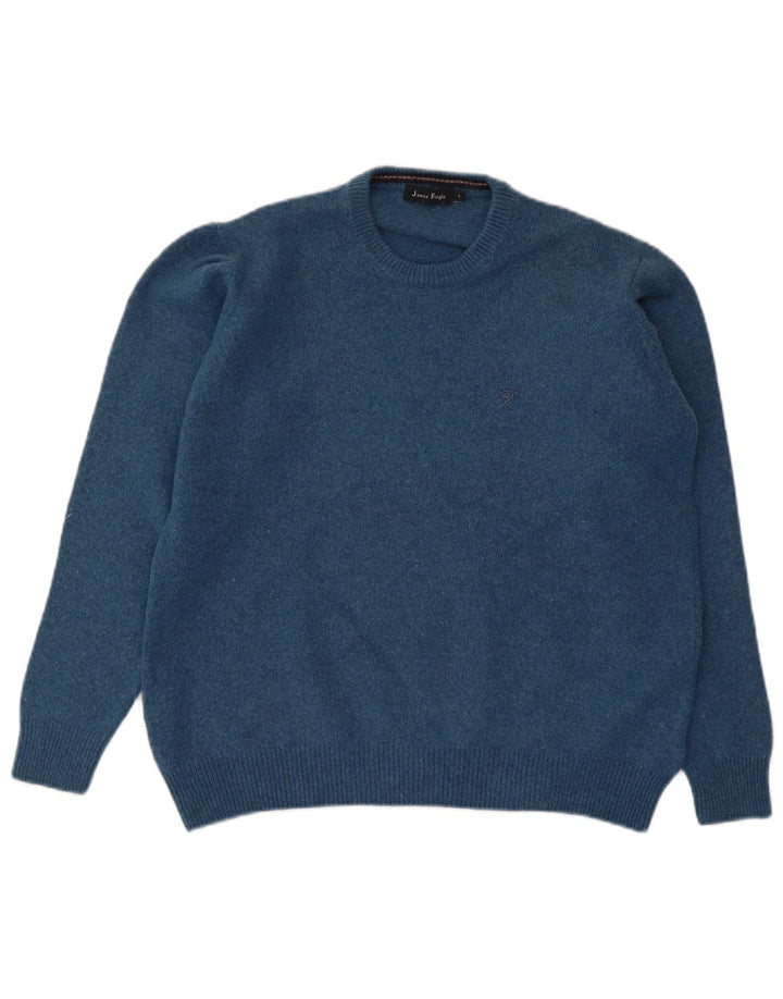 Maglione maglione girocollo da donna vestibilità regolare James Pringle UK 16 grande blu