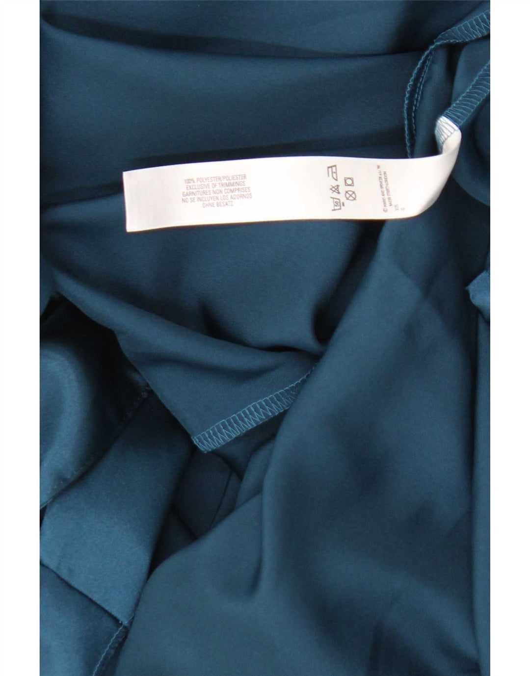 Abito lungo da donna Marks & Spencer UK 8/10 piccolo poliestere blu