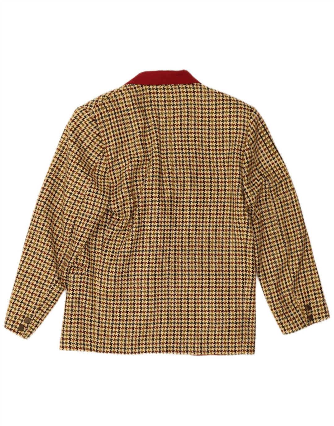 Giacca blazer vintage da donna a 2 bottoni IT 42 pied de poule beige medio