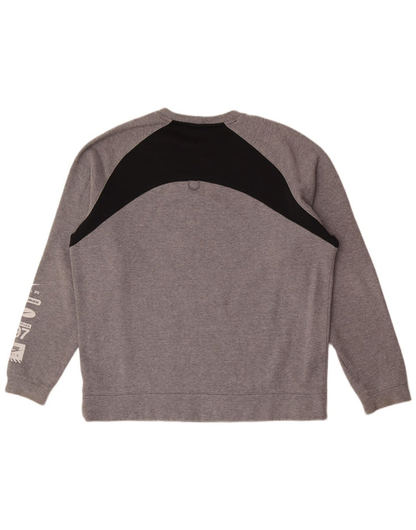 Felpa grafica da uomo Nike Felpa XL in cotone color block grigio