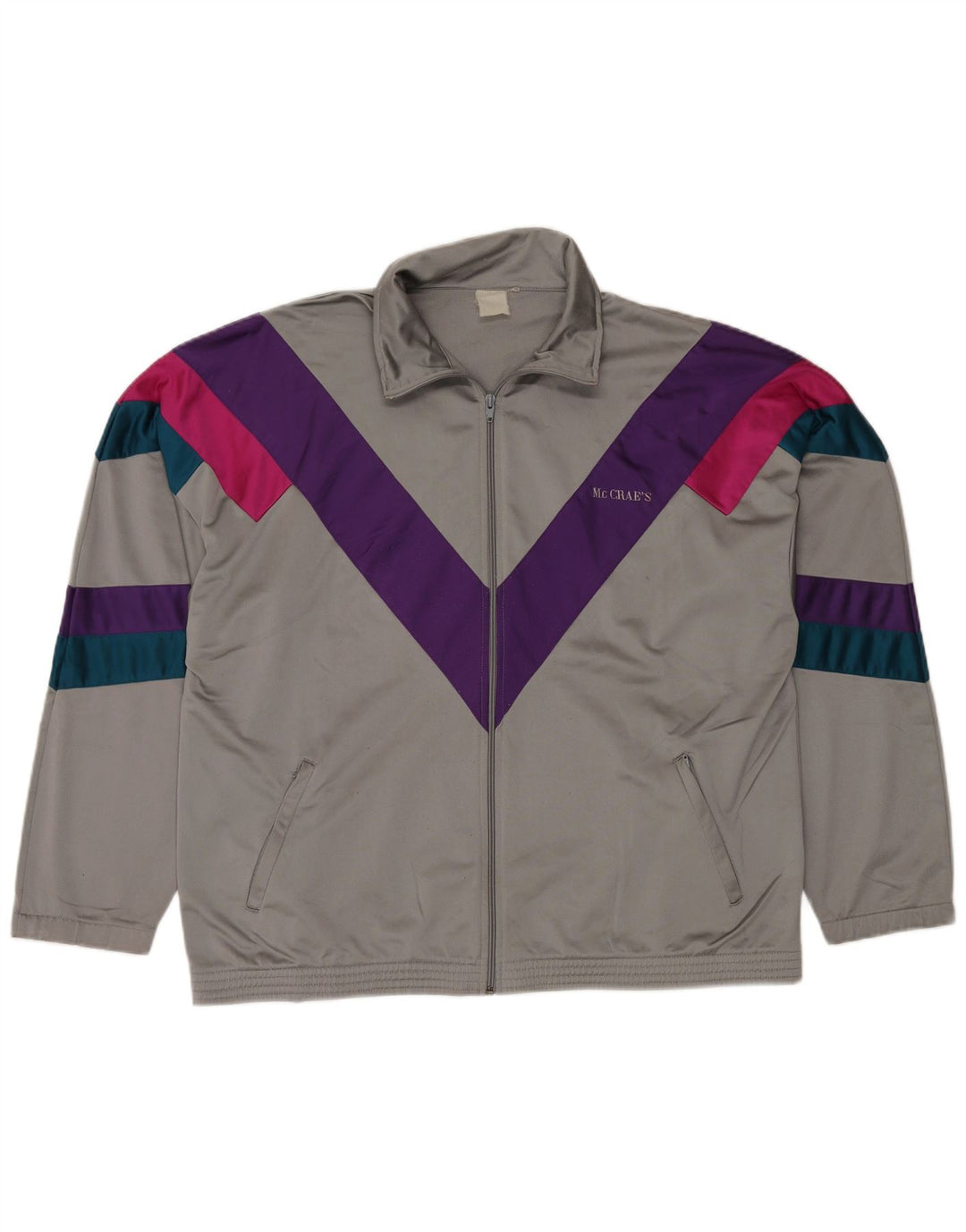 Giacca da tuta da uomo MC CRAE'S XL Poliestere color block grigio