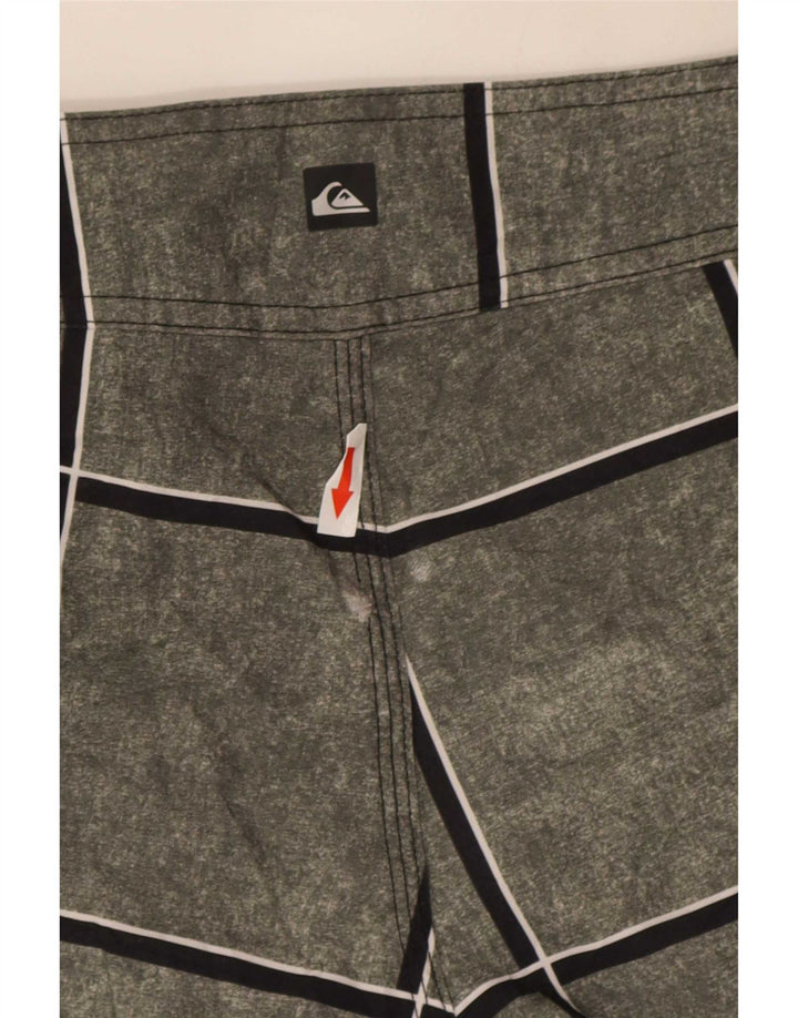 Pantaloncini da bagno da uomo Quiksilver Small Grey Check in poliacrilico