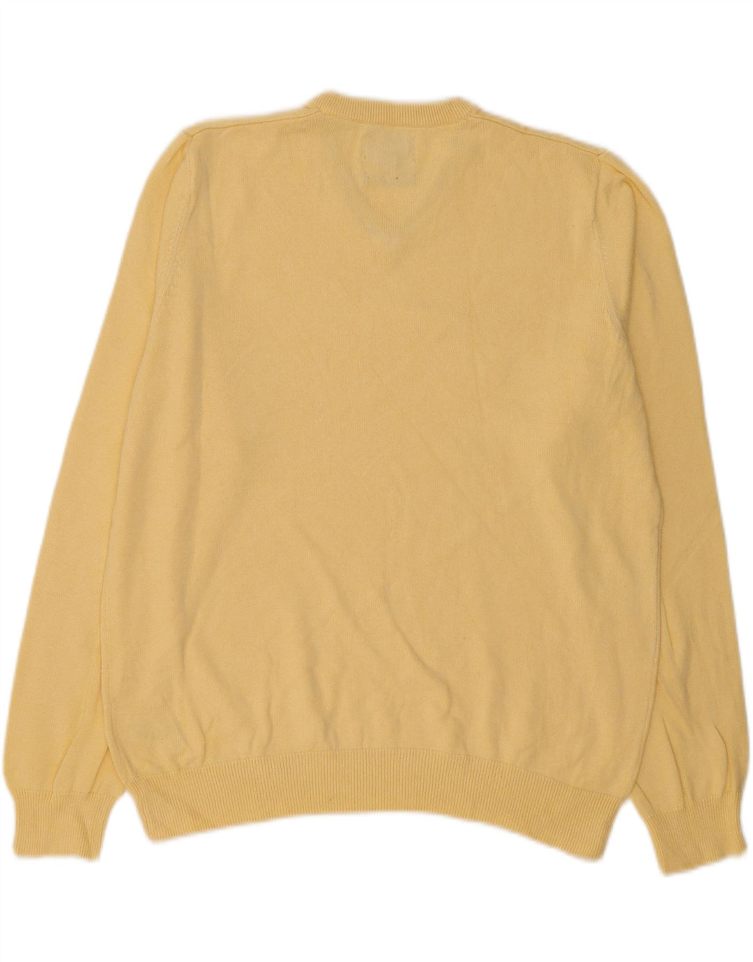 Maglione da uomo con scollo a V Marks & Spencer grande in cotone giallo