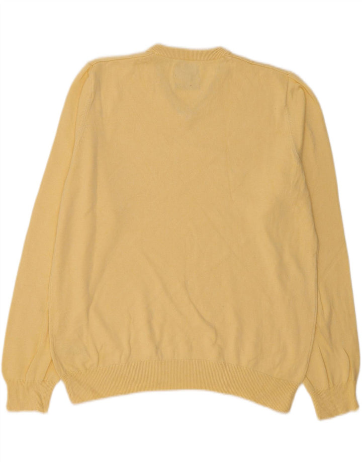 Maglione da uomo con scollo a V Marks & Spencer grande in cotone giallo