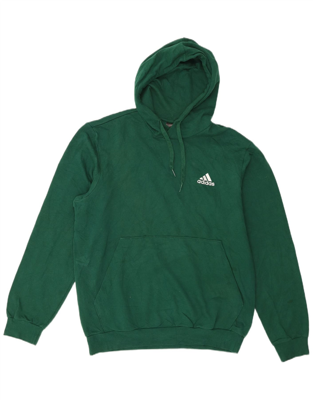 Felpa con cappuccio da uomo Adidas Large in cotone verde