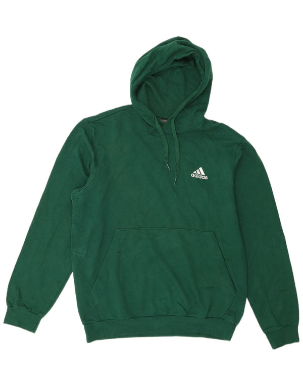 Felpa con cappuccio da uomo Adidas Large in cotone verde